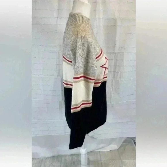 NEW Lou & Grey Star Stripe Mock Neck Sweater Woman’s Size XS Loft Ann Taylor - Picture 4 of 13